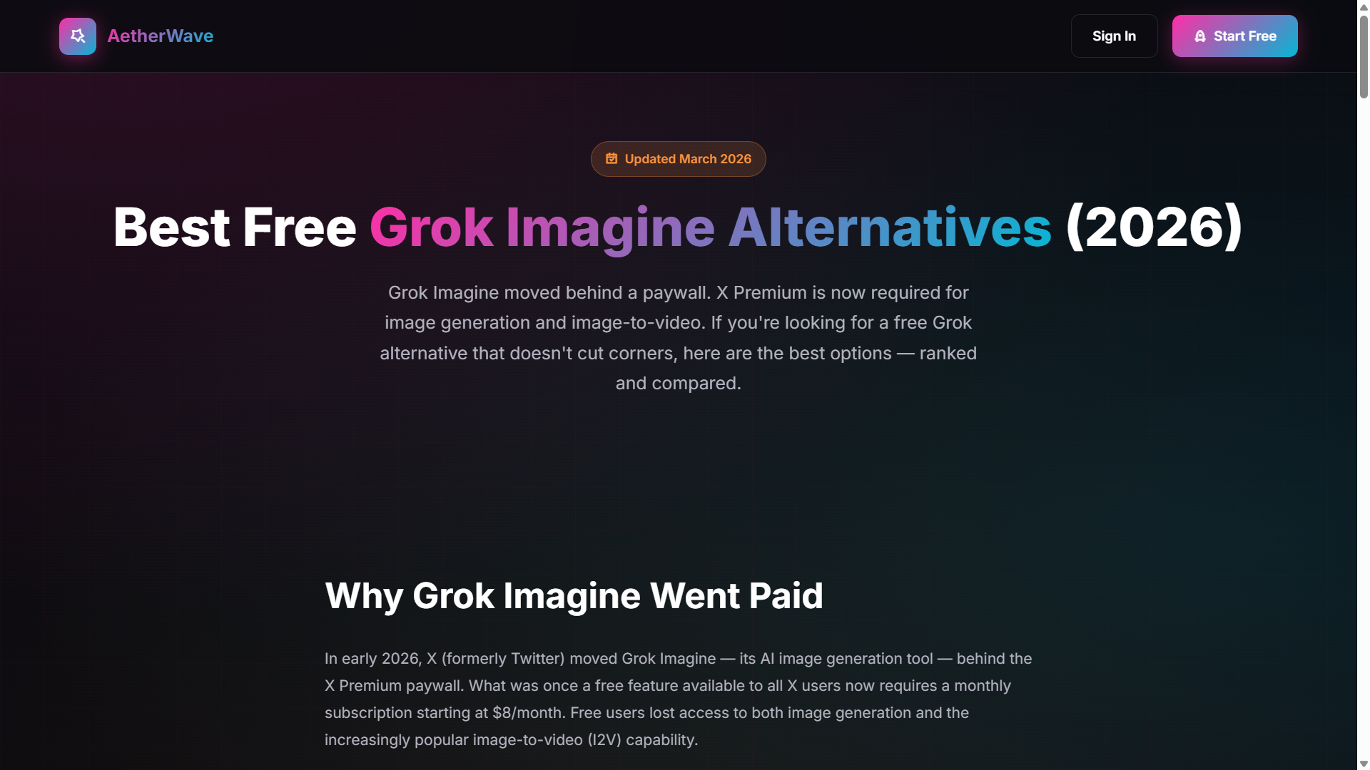 Grok Imagine Went Paid - Here Are the Best Free Alternatives in 2026